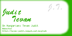 judit tevan business card